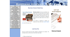 Desktop Screenshot of business-analysis-made-easy.com