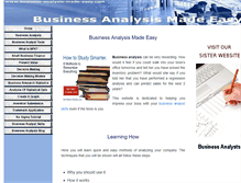 Tablet Screenshot of business-analysis-made-easy.com